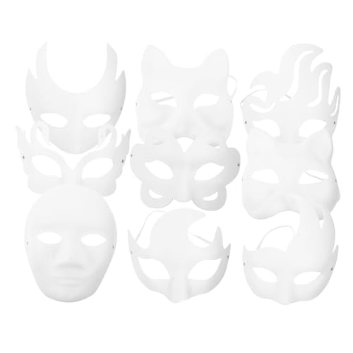KICHOUSE Halloween-dekopapier 9 Stück Weiß Blanko Bemalbar Für Erwachsene Jungen Und Mädchen KICHOUSE Halloween-dekopapier 9 Stück Weiß Blanko Bemalbar Für Erwachsene Jungen Und Mädchen von KICHOUSE