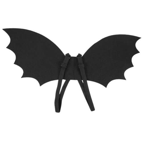 KICHOUSE Halloween Fledermaus Flügel Cosplay Kostüm Zubehör aus Langlebigem Eva Material Realistische Bat Wings für Party Fasching Verkleidung Jahre Schwarz von KICHOUSE