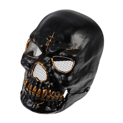 KICHOUSE Halloween Schädelmaske für Cosplay Gruselige Skelettmaske für Halloween Partys Hochwertige Kunststoffmaske für Beeindruckende Auftritte von KICHOUSE