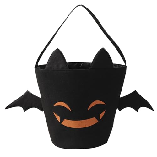 KICHOUSE Halloween Süßigkeitenbeutel aus Baumwolle Tragbare Faltbare Canvas Taschen für Halloween Dekoration und Süßes oder Saures Verschiedene Farben KICHOUSE Halloween Süßigkeitenbeutel aus Baumwolle Tragbare Faltbare Canvas Taschen für Halloween Dekoration und Süßes oder Saures Verschiedene Farben von KICHOUSE