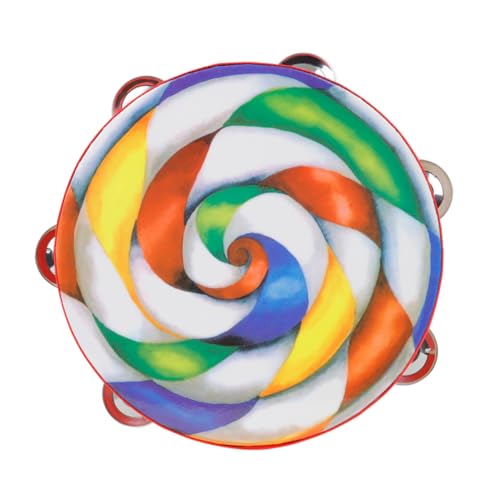 KICHOUSE Handheld Tamburin mit Lollipop Muster Buntes Handtrommel Musikinstrument für Rhythmisches Musikspielzeug Greiffähigkeit und Spaß KICHOUSE Handheld Tamburin mit Lollipop Muster Buntes Handtrommel Musikinstrument für Rhythmisches Musikspielzeug Greiffähigkeit und Spaß von KICHOUSE
