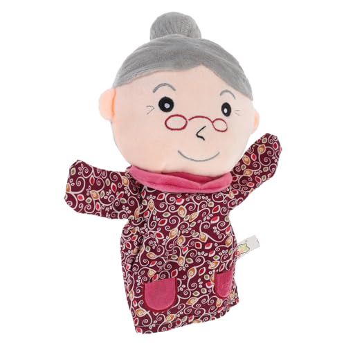 KICHOUSE Handpuppe Großmutter Lustiges Familien Für Rollenspiel Handpuppe Für Geschichtenerzählen Für Junge Mädchen Und Erwachsene Stoffmaterial Zufälliger von KICHOUSE