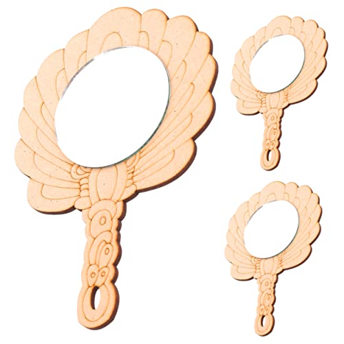 KICHOUSE Handgefertigter Handspiegel Aus Holz Spielzeug-schminkspiegel-set für Jungen und Mädchen von KICHOUSE