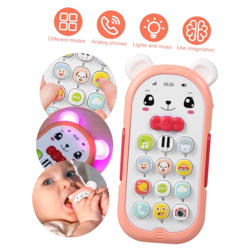 KICHOUSE Handyspielzeug für Teething Toys Handy Musical Musik Telefonspielzeug für Telefonspielzeug für Kleinkinder Elektronisches Bauteil Rosa von KICHOUSE