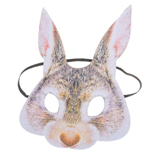 KICHOUSE Hasenmaske halloween masken halloweenmaske ostermasken halloween masks Easter mask Rabbit pattern mask Prop mask Drucken bilden Kleidung schmücken Kind Requisiten Plastik von KICHOUSE