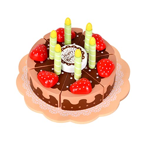 KICHOUSE Holz Kuchen Simulationsfutterspielzeug für Geburtstagsfeier und Teeparty Sicheres und Umweltfreundliches Holzspielzeug Fördert Kreativität und Koordination KICHOUSE Holz Kuchen Simulationsfutterspielzeug für Geburtstagsfeier und Teeparty Sicheres und Umweltfreundliches Holzspielzeug Fördert Kreativität und Koordination von KICHOUSE