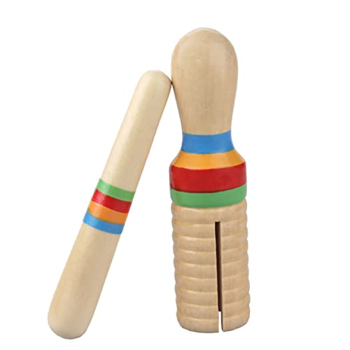 KICHOUSE Holz Musikinstrument Teilig Klangröhre mit Holzstab Pädagogisches Schlagzeugspielzeug für Kleinkinder Kreativität Konzentration und Musikalischer Entwicklung von KICHOUSE