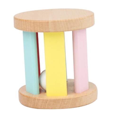 KICHOUSE Holz handgriff rassel für Kleinkinder Frühes Lernspielzeug Musik spielrolle Fördert Greifvermögen Leicht Tragbar Geeignet für Babygeschenke und Indoor Outdoor spielspaß von KICHOUSE