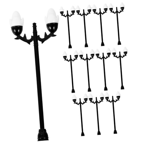 KICHOUSE House Straßenlampen Street Laternenpfähle Decor Straßenlaterne Figur Puppe Gartendekoration Straßenlaternen Miniatur Modelleisenbahn Modell für Puppenhaus Light Szenenlampendekor von KICHOUSE