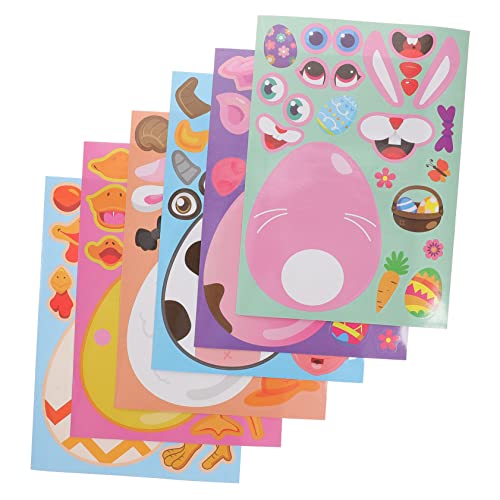 KICHOUSE Wasserfeste Sticker Wiederverwendbare Sticker Ihre Ostereier Hasen Aufkleber Eigenen Machen Cartoon Osteraufkleber Osterspiel Puzzleaufkleber Fensteraufkleber Eierwandabziehal KICHOUSE Wasserfeste Sticker Wiederverwendbare Sticker Ihre Ostereier Hasen Aufkleber Eigenen Machen Cartoon Osteraufkleber Osterspiel Puzzleaufkleber Fensteraufkleber Eierwandabziehal von KICHOUSE