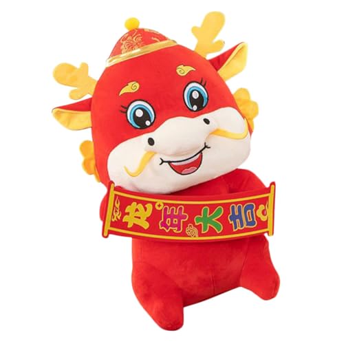 KICHOUSE Jahr der Drachen-Maskottchen-Puppe Chinesisches Neujahrsdrachenspielzeug Drachenplüschpuppe Drachenpuppenspielzeug Drachen-Plüschtier Stofftiere Puppe PP Baumwolle KICHOUSE Jahr der Drachen-Maskottchen-Puppe Chinesisches Neujahrsdrachenspielzeug Drachenplüschpuppe Drachenpuppenspielzeug Drachen-Plüschtier Stofftiere Puppe PP Baumwolle von KICHOUSE