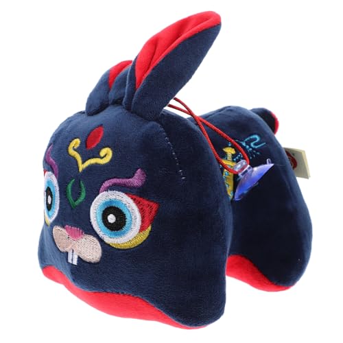 KICHOUSE Kaninchen-Ornamente hängender Hasenanhänger Tierdekoration Kuscheltier Hase Plüsch Hasen anhänger hasenpuppe Kaninchenpuppe des neuen Jahres Tischkaninchenpuppe PP Baumwolle Blue von KICHOUSE