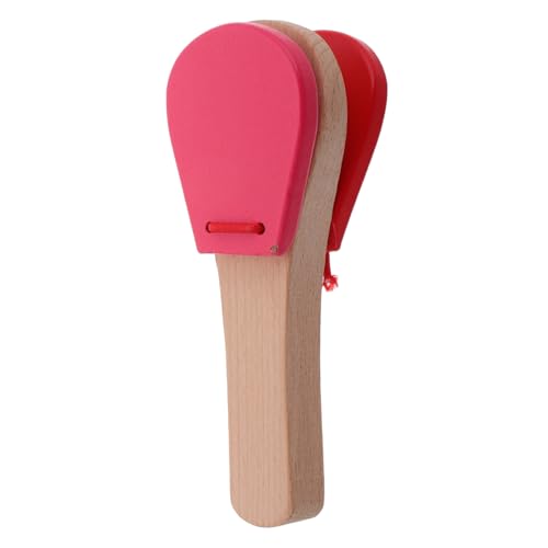 KICHOUSE Kastagnetten Mit Langem Griff Holzklöppel Musikinstrument Fingerkastagnetten Babykastagnetten Handfingerkastagnetten Klassenzimmer Holzschlaginstrument Für Und Erwachsene von KICHOUSE
