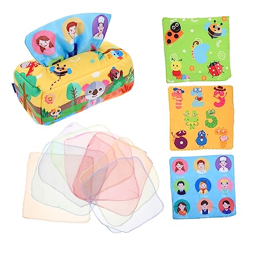 KICHOUSE Kasten Babypapierspielzeug Tissue Box Geburtstagsgeschenk für Pull-Out Fabric Toy kognitives für lustige sensorische Spielzeuge Stoff Yellow KICHOUSE Kasten Babypapierspielzeug Tissue Box Geburtstagsgeschenk für Pull-Out Fabric Toy kognitives für lustige sensorische Spielzeuge Stoff Yellow von KICHOUSE