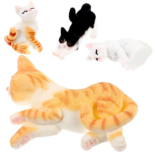 KICHOUSE Katzenspielzeug House Hängende Landschaft Doll Kätzchen Cat Figur Dekoration Model Miniaturtiermodell Feengarten Miniatur Blumentöpfe Modell Bonsai Modelle Gartenkatze Gartenkatzen von KICHOUSE
