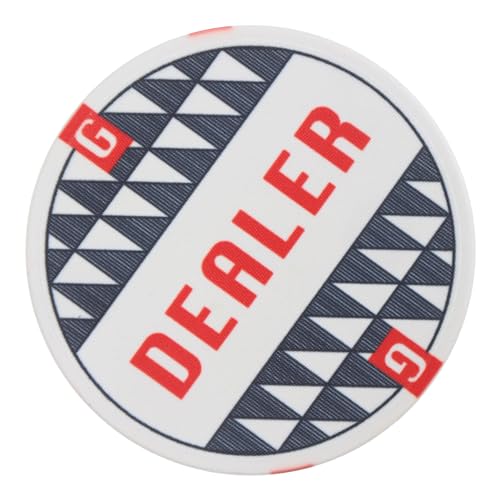 KICHOUSE Keramischer Dealer Button für Poker Langlebig und Stabil Glücksspielzubehör für Pokerabende und Turniere Professionelles Design für Ernsthafte Spieler von KICHOUSE