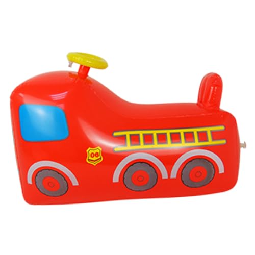 KICHOUSE Kinder aufblasbares Autospielzeug Feuerwehrauto-Ballon Kinderspielzeug sitzhocker Kinder Spielzeuge hüpfendes Spielzeug tragbares Feuerwehrauto Kleinkind-Tumbler-Spielzeug Wagen von KICHOUSE