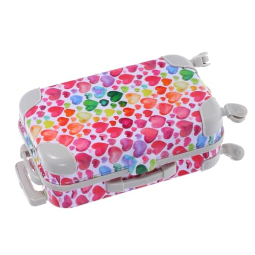 KICHOUSE Kinderkoffer Mini Puppengepäck Puppenzubehör puppenhaus Koffer Puppenkoffer Mikroszenenverzierung Puppenhaus-Reisekoffer Koffer für das Spielhaus Reiseetui für Puppen Plastik von KICHOUSE