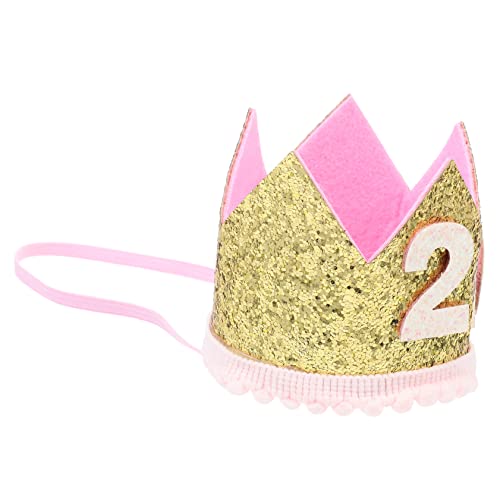 KICHOUSE Kinderkrone Stirnband Geburtstagsparty Hut Jungenkrone Geburtstagskrone Klassenzimmer Geburtstagsparty Zubehör Haar Accessoires Für Säuglingskinder Geburtstagshut Krone von KICHOUSE