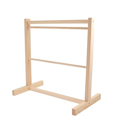 KICHOUSE Kleiderregal 1 Satz Puppenaufhänger Puppenhaus-Miniatur Puppenspielzeug puppenkleiderbügel Puppen kleiderbügel kleiderständer Kleiderbügel aus Holz Holzständer Hängeregal Baby von KICHOUSE