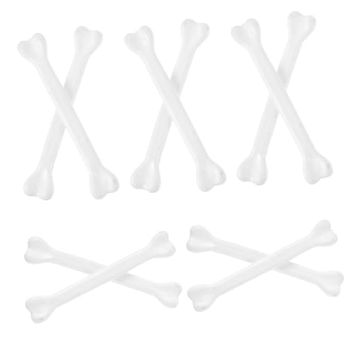 KICHOUSE Halloween Essential 10 Stück Weiße Knochenhalsketten-Accessoires Skelett- Für Partys Und Veranstaltungen von KICHOUSE