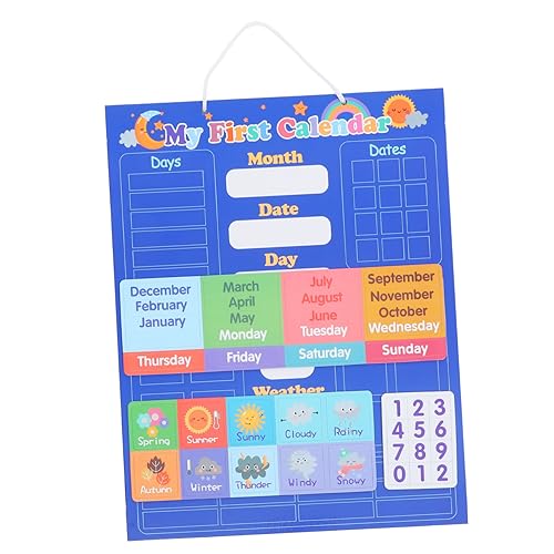 KICHOUSE Kognitiver Whiteboard Kind Kalenderwetterdiagramm Jungs Saison Bildungsdiagramm Hey Kalender-Taschendiagramm Unterrichtstaschenkarte Magnet aus Gummi Blue KICHOUSE Kognitiver Whiteboard Kind Kalenderwetterdiagramm Jungs Saison Bildungsdiagramm Hey Kalender-Taschendiagramm Unterrichtstaschenkarte Magnet aus Gummi Blue von KICHOUSE
