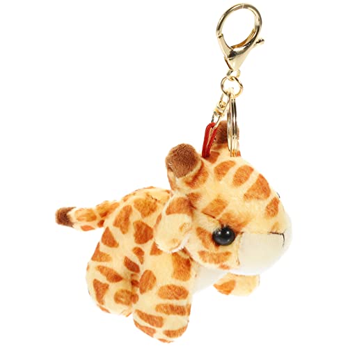 KICHOUSE Kompakte Plüschschlüsselanhänger Giraffe Süßes Cartoon Tierdesign Für Taschen Und Autos Tragbar Und Leicht von KICHOUSE