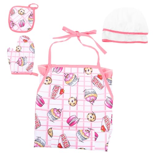 KICHOUSE Kostüm mit Kleidung Kinder aus für Kochmütze als Schürze Kochutensilien Backset für Cosplay Kochhandschuhe Koch und Küchenspielspielzeug Kinderschürze Rollenspiel KICHOUSE Kostüm mit Kleidung Kinder aus für Kochmütze als Schürze Kochutensilien Backset für Cosplay Kochhandschuhe Koch und Küchenspielspielzeug Kinderschürze Rollenspiel von KICHOUSE