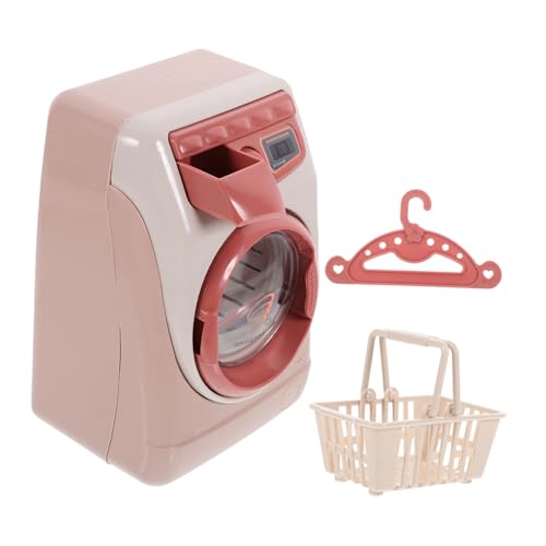 KICHOUSE Kreative Waschmaschine für Realistische Wäschesimulation Leuchtende Farben Robustes Design ohne Batterie Rollenspielzeug für Puppenhaus und Spielküche von KICHOUSE
