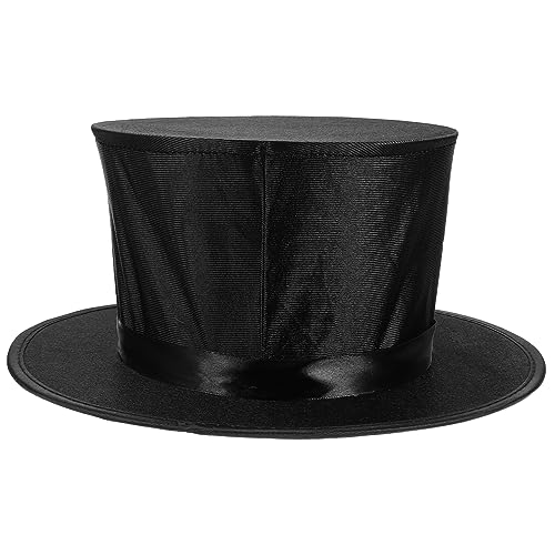 KICHOUSE Kreative Zauberkappen Das Kostüm Zylinder Für Herrenkostüm Steampunk-hut Leistungskappen Beschwören Cosplay Schlitzhut Dreispitz Klappbarer Zylinder Black Stoff von KICHOUSE