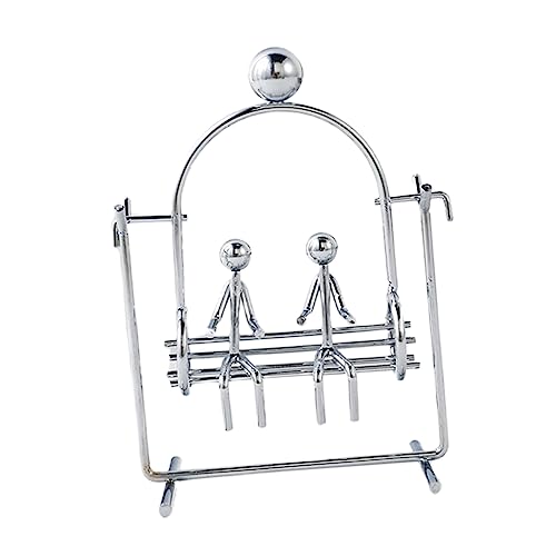 KICHOUSE Kreatives Eisenpaar Figurine mit Balance Ball Schwingendes Tumbler Handwerk für Schreibtischdekoration für Freunde und Besondere Anlässe von KICHOUSE