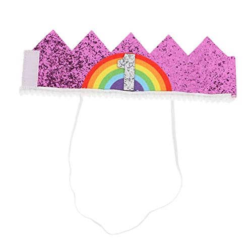 KICHOUSE Baby-geburtstags-zubehör Stilvolle Krone Hut Stirnband Regenbogen-zahlen-design KICHOUSE Baby-geburtstags-zubehör Stilvolle Krone Hut Stirnband Regenbogen-zahlen-design von KICHOUSE