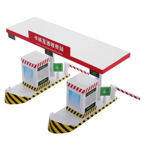 KICHOUSE Kunststoff-verkehrsspielset Für Kinder, Kreativitätsspielzeug, Mautstellenmodell, Autobahn-mautstation, Spielzeug, Ideal Für Pädagogisches Spielen Und Entdecken Für Jungen von KICHOUSE
