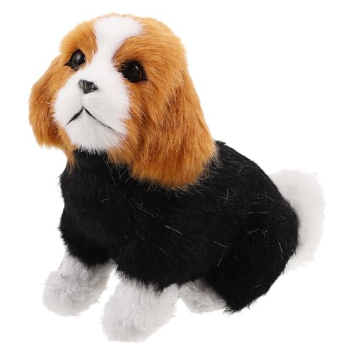 KICHOUSE Kuscheltier-Hundespielzeug: Plüschhundestatue, realistische Tierfigur – süßes Simulationswelpenspielzeug für Kinder – Dekoration für Geburtstagspartys von KICHOUSE