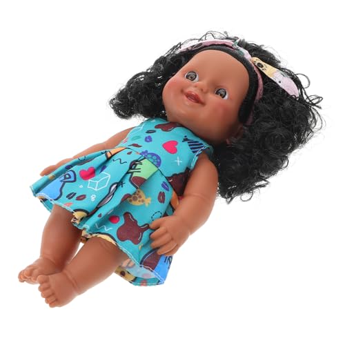 KICHOUSE Realistische Babypuppe Lebensechte Afrikanische Puppen Für Bewegliche Süßes Design Spielzeug-Dekoration Für Jungen Und Mädchen Haarband Zufälliger Farbe KICHOUSE Realistische Babypuppe Lebensechte Afrikanische Puppen Für Bewegliche Süßes Design Spielzeug-Dekoration Für Jungen Und Mädchen Haarband Zufälliger Farbe von KICHOUSE