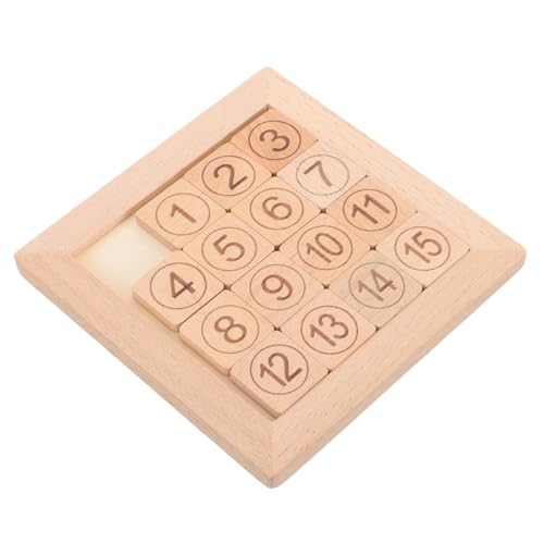 KICHOUSE Lustiges Schiebe Zahlenpuzzle Pädagogisches Holzspielzeug zur Zahlenerkennung für für Zuhause und Schule Fördert Mathefähigkeiten und Selbstvertrauen Sicher von KICHOUSE