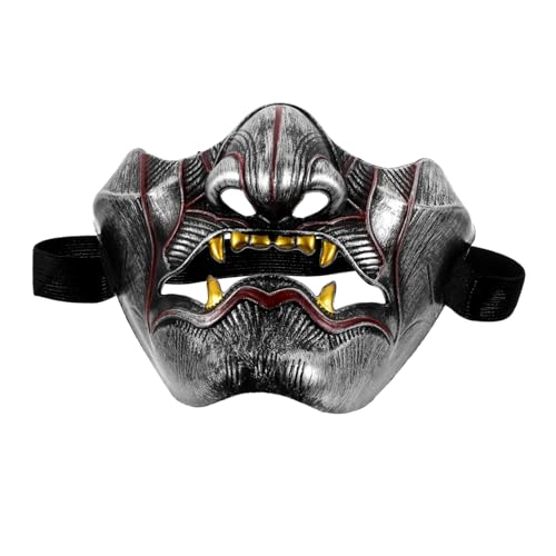 KICHOUSE Maske der Weisheit Halloween-Maske beängstigend japanische Maske Halloween Tengu-Halbmaske Kane-Maske Maskerade Maske Karneval Maske lustige Maske Make-up-Partymaske Plastik Silver KICHOUSE Maske der Weisheit Halloween-Maske beängstigend japanische Maske Halloween Tengu-Halbmaske Kane-Maske Maskerade Maske Karneval Maske lustige Maske Make-up-Partymaske Plastik Silver von KICHOUSE
