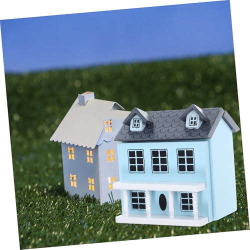 KICHOUSE Maßstab Stabiles Miniaturmöbel Realistische Textur Leicht Montierbar Platzsparend Geeignet für DIY Puppenhaus Dekoration Blau von KICHOUSE