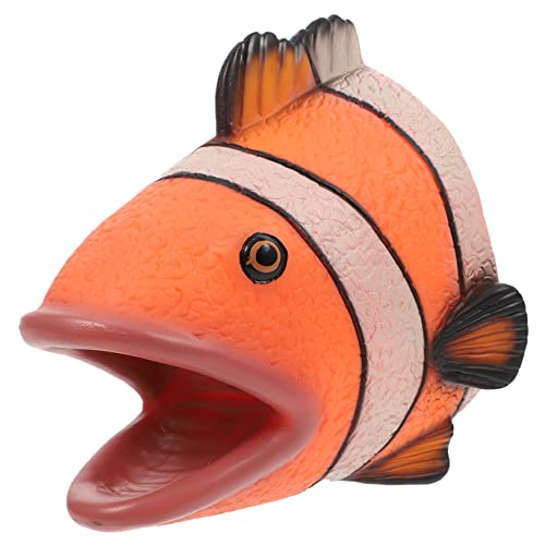 KICHOUSE Meerestierpuppen kleiderpuppe Chaps Toy Meereslebewesen Handpuppe Kinderhandpuppe Puppen Lernspielzeug Handpuppen Kinderpuppenspielzeug Kinderspielzeug Vinyl Orange von KICHOUSE