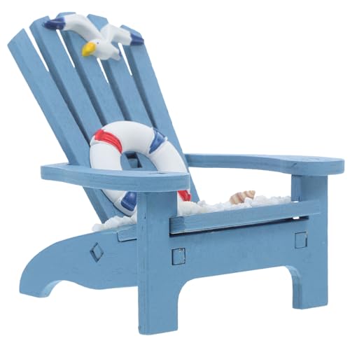 KICHOUSE Mini Strandstuhl Ornamente Strandstühle Puppenhaus Themen Dekoration Schreibtisch Ornament Miniatur Puppenstuhl Requisite Mini Hausstuhl Modell Strand Themen von KICHOUSE
