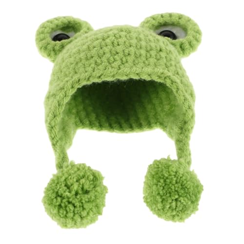KICHOUSE Mini Strickmützen für Puppen Süße Wollmützen mit Cartoon Design für DIY Bastelprojekte Puppenhaus Dekoration und Winteraccessoires von KICHOUSE