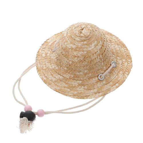 KICHOUSE Mini Strohhut Zubehör für Puppen Strohhut für Dress Up Langlebig und Duftfrei DIY und Puppenschmuck Kompakte und Leichte Ausführung von KICHOUSE