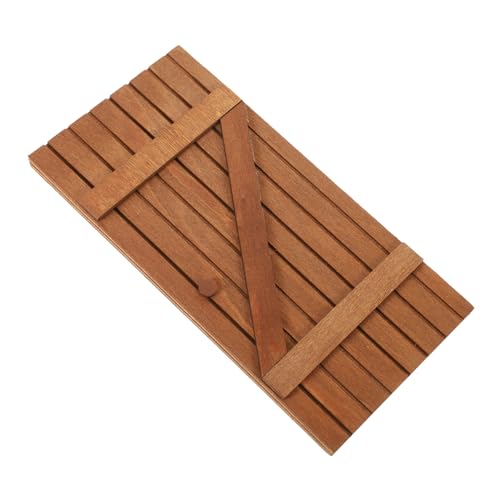 KICHOUSE Mini Tür Dekoration Aus Mini Tür Modell Für Puppenhaus DIY Zubehör Für Kreative Rollenspiele Und Fotografie Braune Farbe Für Eltern Spiele von KICHOUSE