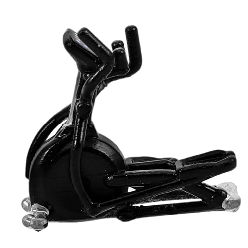 KICHOUSE Mini-ellipsentrainer, Mini-Sport-spielset, Miniatur-haussport, Miniatur-puppenhaus, Fitnessstudio-zubehör, Puppenhaus-sportausrüstung von KICHOUSE