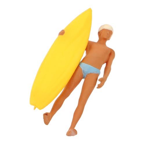 KICHOUSE Mini-surf-Junge-Figuren Mit Surfbrett, Maßstab 1:64, Puppenhaus-Miniatur-strandparty-Thema, Kleine Menschenfiguren, Modell Für Mikro-landschaftsbau-Layout-Requisite von KICHOUSE