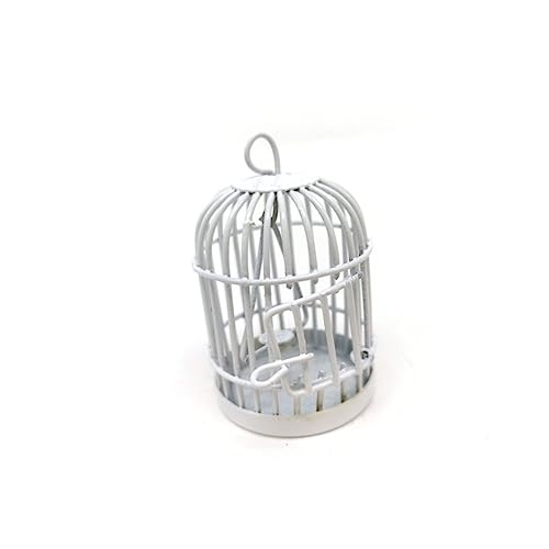 KICHOUSE Miniatur Vogelkäfig Mit Haken Und Tür Dekorative Spielzeug-Ornamente Für Puppenhaus Und Mikrowelt Leicht Und Stabil Langlebig Weiße Metallverzierung Für Schreibtisch-deko KICHOUSE Miniatur Vogelkäfig Mit Haken Und Tür Dekorative Spielzeug-Ornamente Für Puppenhaus Und Mikrowelt Leicht Und Stabil Langlebig Weiße Metallverzierung Für Schreibtisch-deko von KICHOUSE