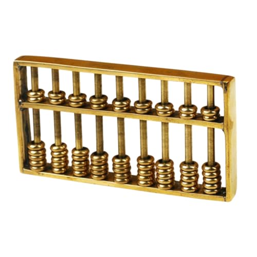 KICHOUSE Miniatur Messing Dekoration Kleines Handliches Zählbrett Realistische Chinesische Zählmaschine Fein Verarbeitet mit Glatter Oberfläche Geeignet als Dekoratives Lernspielzeug und KICHOUSE Miniatur Messing Dekoration Kleines Handliches Zählbrett Realistische Chinesische Zählmaschine Fein Verarbeitet mit Glatter Oberfläche Geeignet als Dekoratives Lernspielzeug und von KICHOUSE