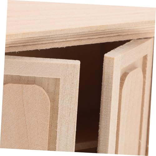 KICHOUSE Miniatur Puppenhaus Bücherregal aus Holz Dekorativer Aufbewahrungsschrank mit Einzigartigem Design Realistisches Möbelstück für Puppenhaus und Sammelobjekte Stilvolle Miniatur von KICHOUSE