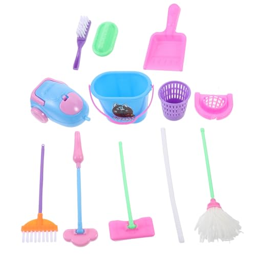 KICHOUSE Miniatur Puppenhaus Reinigungszubehör Für Reinigungsgeräte Für Puppenhaus Inklusive Zufälliger Farben Ideales Zubehör Für Rollenspiele Und Hausreinigungsspielzeug von KICHOUSE