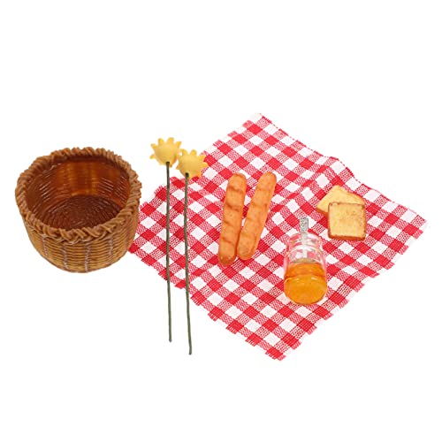 KICHOUSE DIY Puppenhaus Kit–puppenhaus 1 Set Miniatur Brot Lagerkorb Für Puppenhaus Dekoration DIY Zubehör Für & Foto Requisiten Inklusive Rotkariertem Stoff b DIY von KICHOUSE